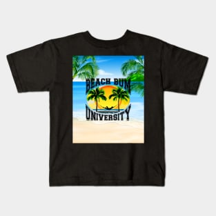 Beach Bum University Kids T-Shirt